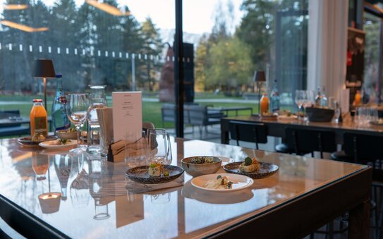 Saal TransBARent - Speisen | © Congress Messe Innsbruck Saal TransBARent - Speisen | © Congress Messe Innsbruck